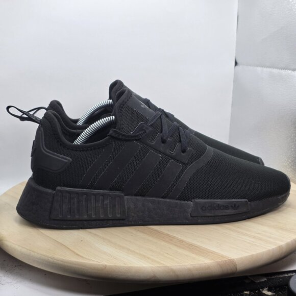Mens Size 10 - Adidas NMD_R1 Triple Black Athletic Shoes Sneakers - Picture 1 of 7